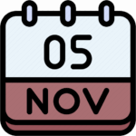 Calendar November Five Date Monthly Time And Icon Download On