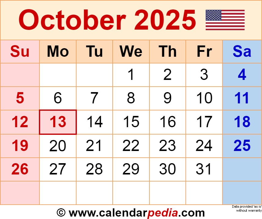 Calendar October 2025 January 2025 Loknath Negar Sebastian