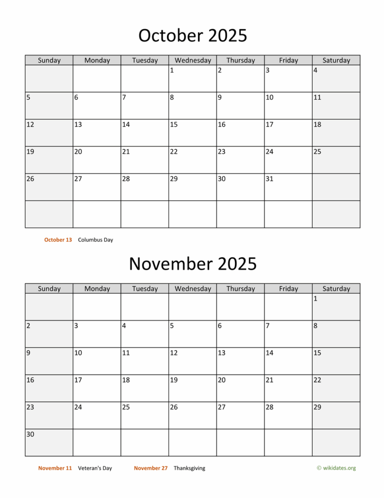 Calendar October November December 2025 January 2025 Pdf Annabelle W 