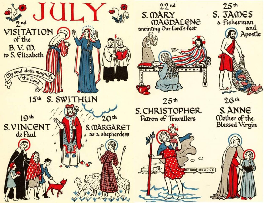 Calendar Of Saints July Olive Maryanna