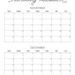 Calendar Printable November And December 2024 Printable Calendar
