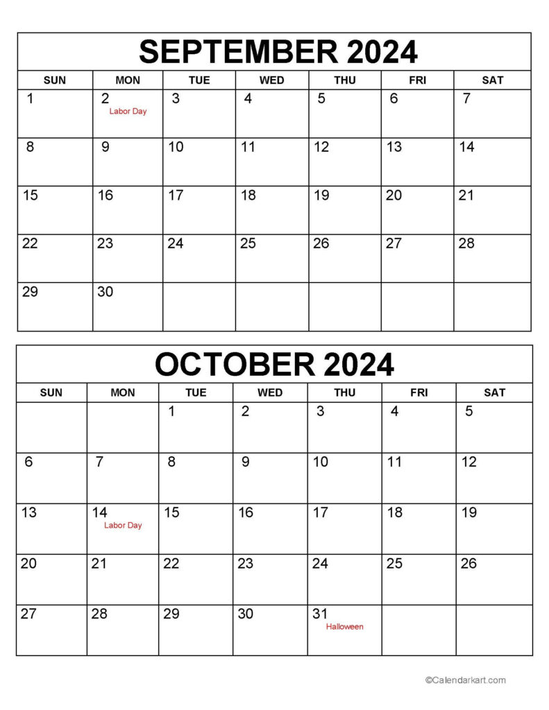Calendar Template October And November 2024 Printable Olia Tildie