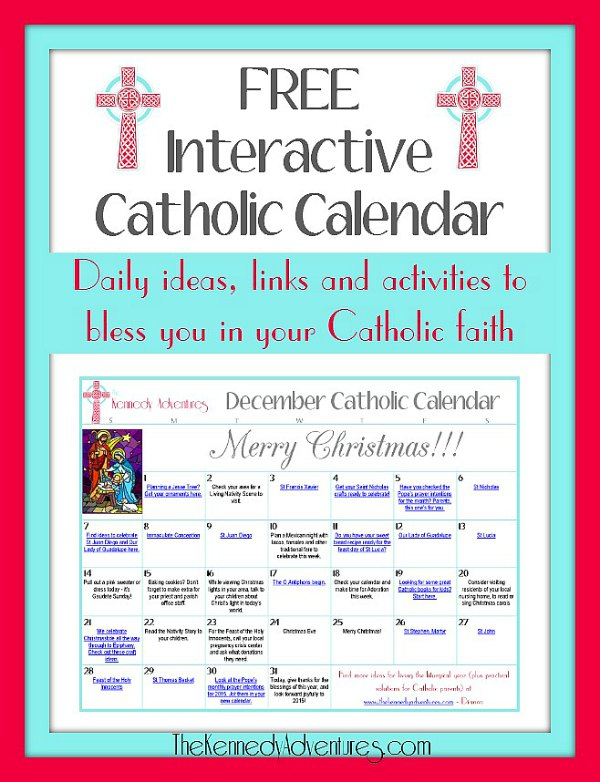 Catholic Family Calendar Archives The Kennedy Adventures 