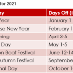 China s 2021 Holiday Calendar Announced Dragon Trail International