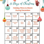Christmas 25 Days Of Movies List Christmas Printable Etsy In 2023