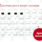 Christmas Movie Advent Calendar Till New Year Printable Digital