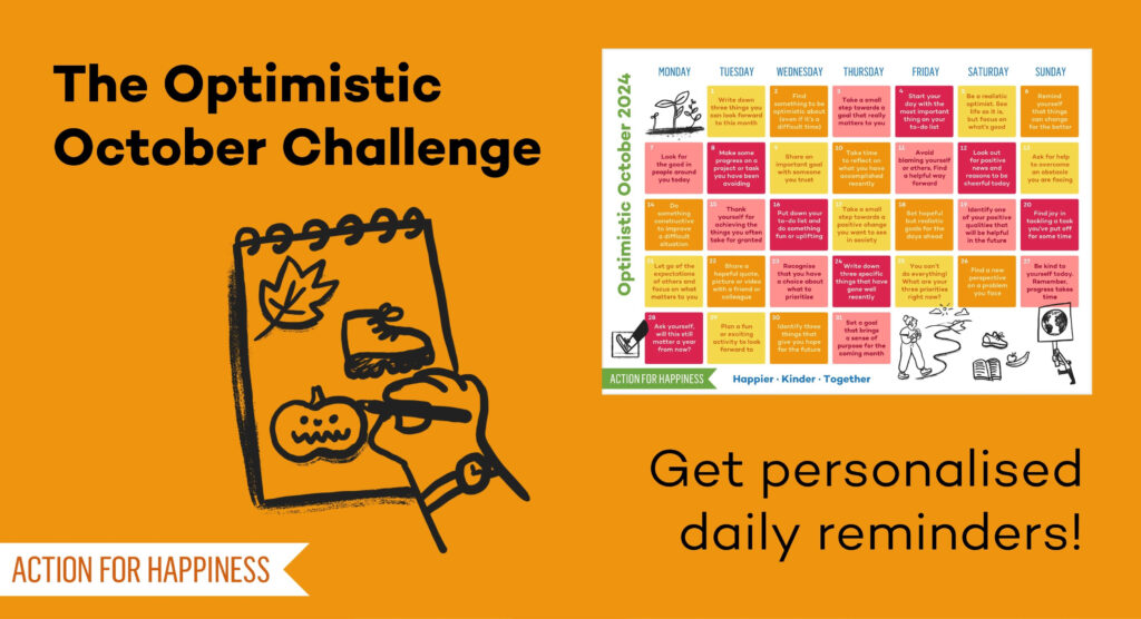 Clone Of Optimistic October Challenge Action For Happiness