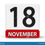 Cubes Calendar 18th November Stock Illustration Illustration Of Black