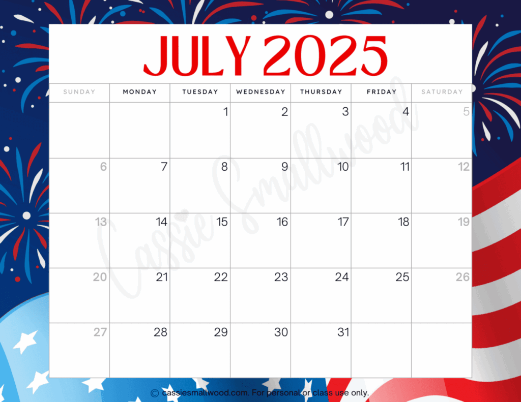 Cute 2025 Free Printable Monthly Calendars Cassie Smallwood