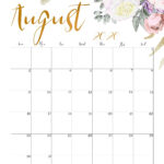 Cute August Calendar