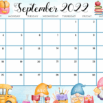 Cute Calendar 2022 Printable September