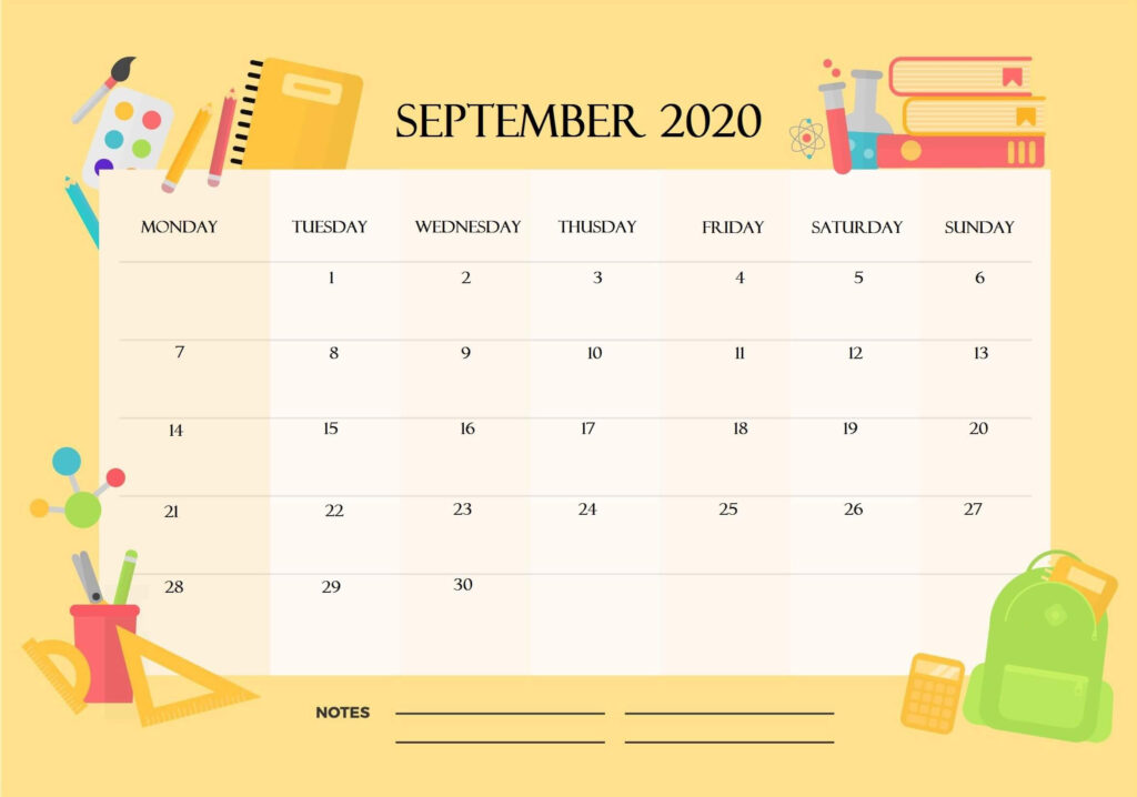 Cute September Calendar