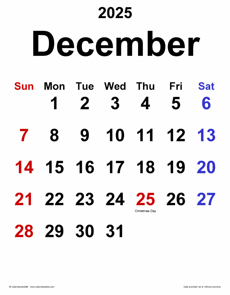 Dec 2025 And Jan 2025 Calendar Printable Free Download Matilda M Elisha