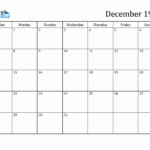 December 1958 Monthly Calendar