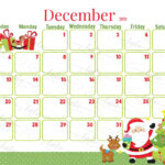 December 2020 Santa Calendar Printable Christmas Eve Theme Etsy