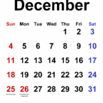 December 2022 Calendar Templates For PDF Excel And Word