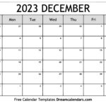December 2023 Calendar Free Printable With Holidays And Observances
