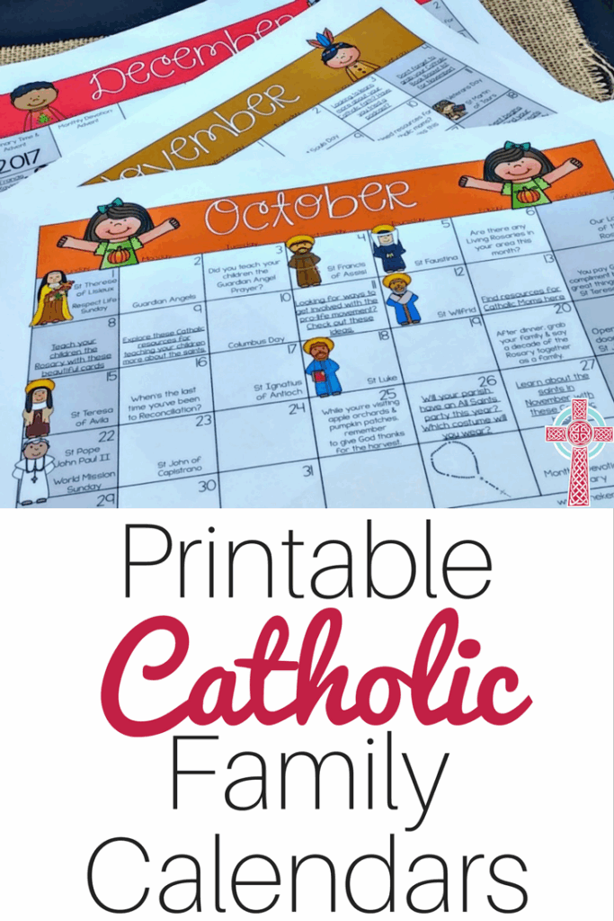December 2024 Catholic Calendar Bridie Rhianon