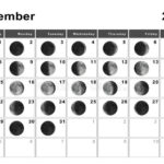 December 2024 Lunar Calendar Moon Cycles Stock Illustration