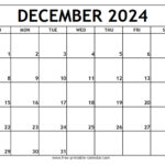 December 2024 Printable Calendar Free printable calendar