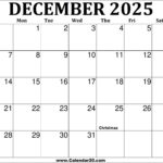 December 2025 Calendar Printable Calendar20