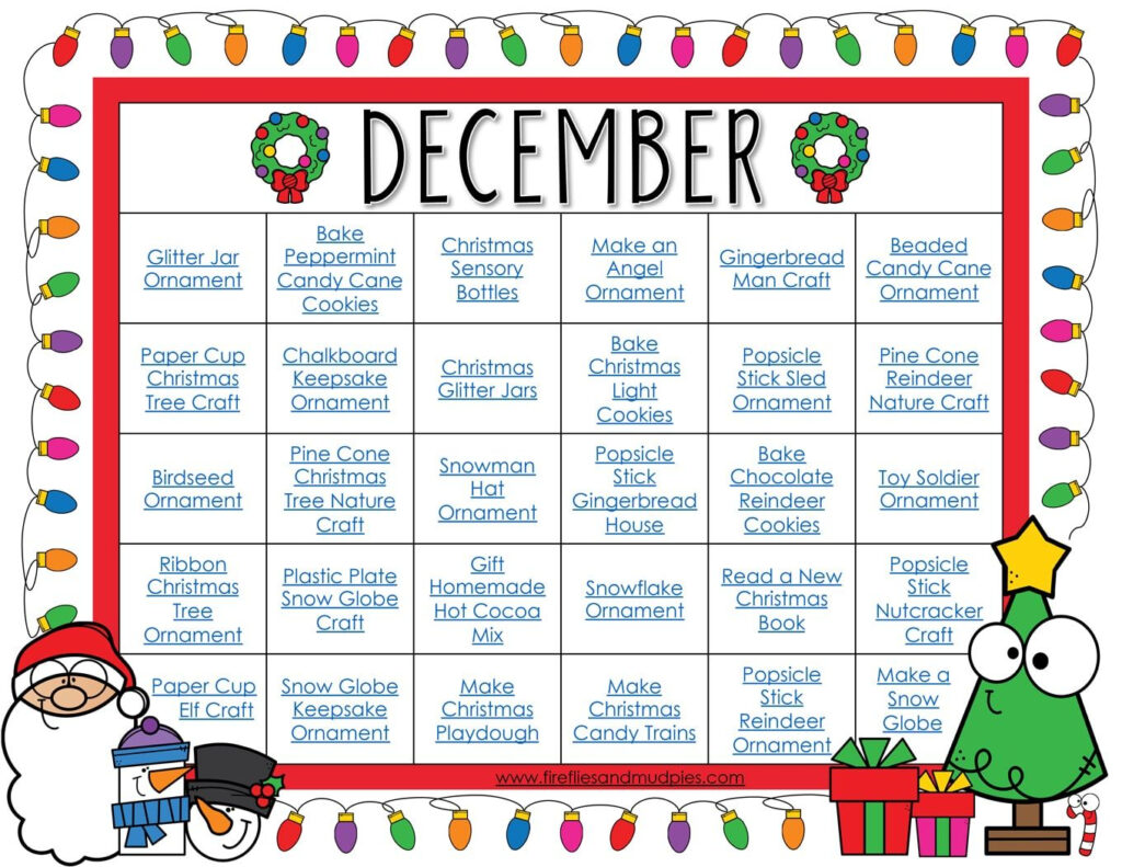 December Activities December Activities Kids Calendar December 