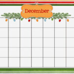 December Blank Printable Calendar Printable Templates