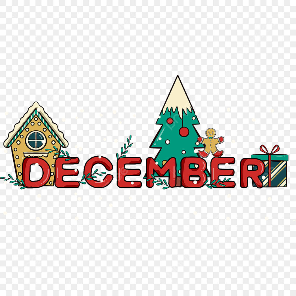 December Calendar Header Clipart Farra Sara Ann