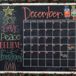 December Chalkboard Calendar 2021 Chalkboard Calendar Whiteboard