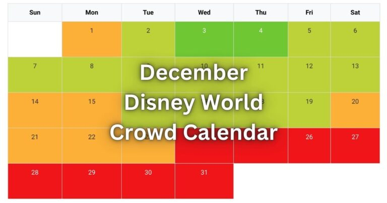December Crowd Calendar Disney World