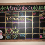 December DIY Chalkboard Calendar Chalkboard Calendar Chalkboard