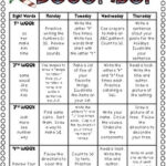 December Homework Calendar A Month Of Homework For Kindergarteners