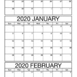 December January February Calendar