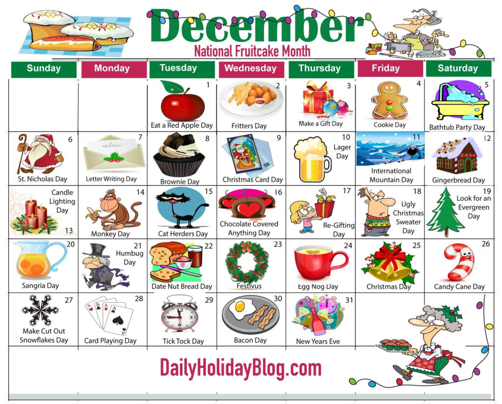 December National Days Calendar