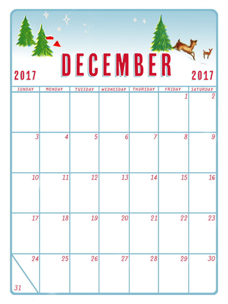 December Printable Calendars