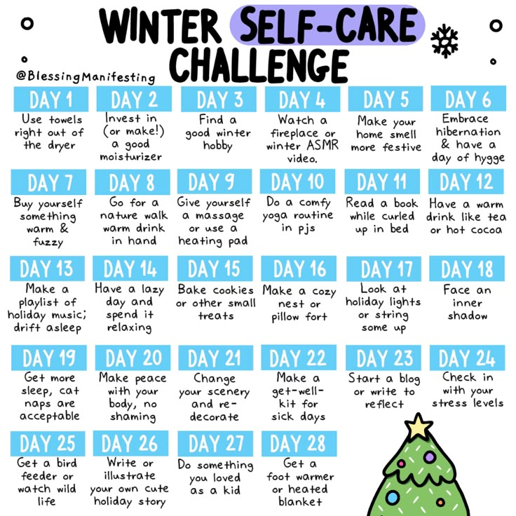 December Self Care Calendar Printable Calendars AT A GLANCE