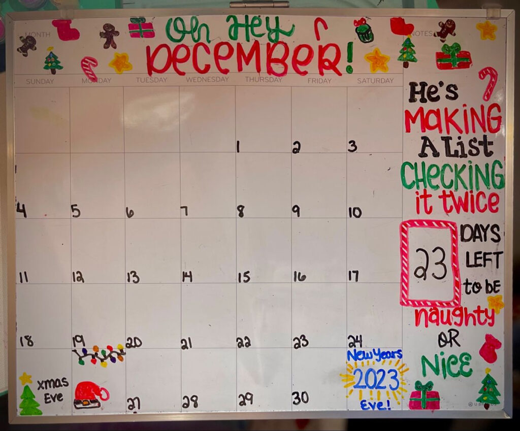 December Whiteboard Inspiration