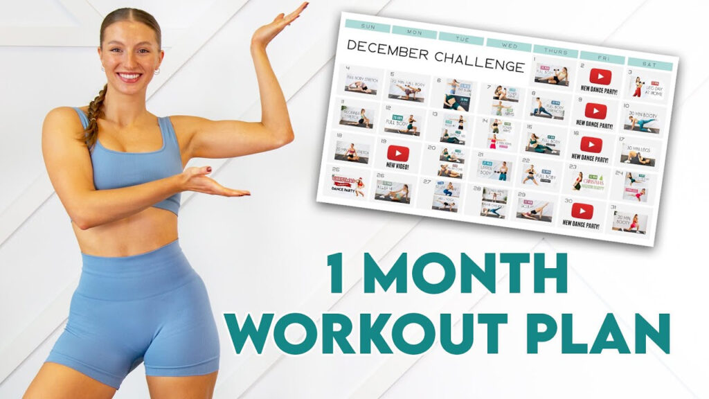DECEMBER WORKOUT PLAN 1 Month Workout Challenge YouTube
