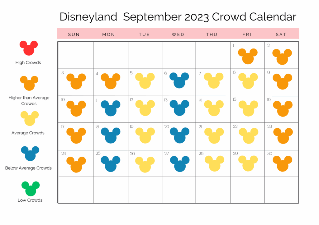 Disney Crowd Calendar September 2025 2026 Orly Tracie