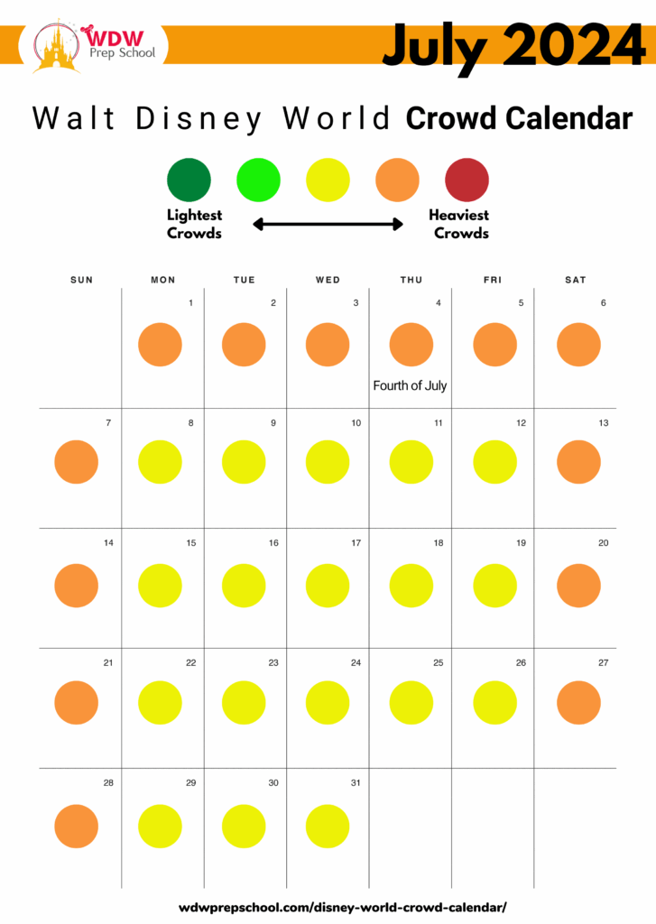 Disney World Crowd Calendar 2022