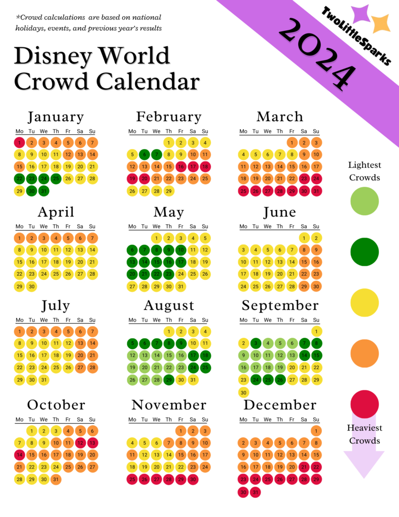 Disney World September 2024 Crowd Calendar Printable Calendar 2025