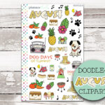 DOODLE 8 AUGUST CLIPART Etsy