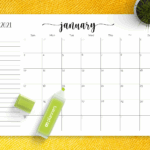Download Printable Monthly Calendar With Notes Section PDF
