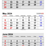 Editable Calendar April May June 2024 Caren Eachelle