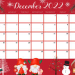 EDITABLE December 2022 Calendar Cute Colorful Christmas With Etsy