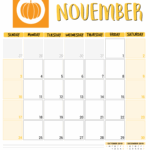 Editable November Calendar