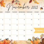 Editable November Calendar
