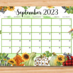 EDITABLE September 2023 Calendar Beautiful Fall Autumn With Etsy