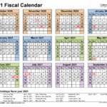 Fiscal Calendars 2021 Free Printable PDF Templates
