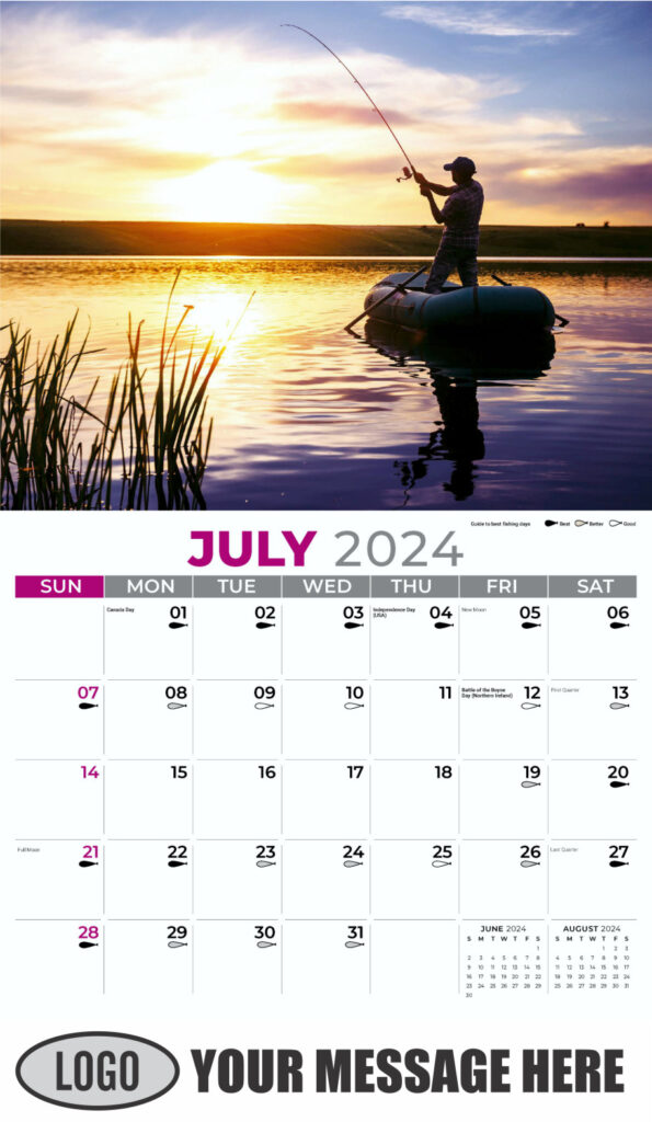 Fishing Calendar For July 2024 Printable Calendar 2025